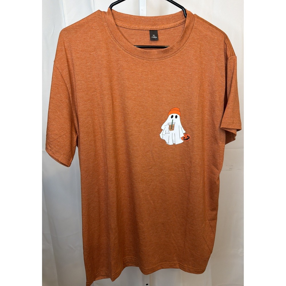 Little Ghost Ice Coffee Shirt Women Cute Ghost T-Shirt Size XL